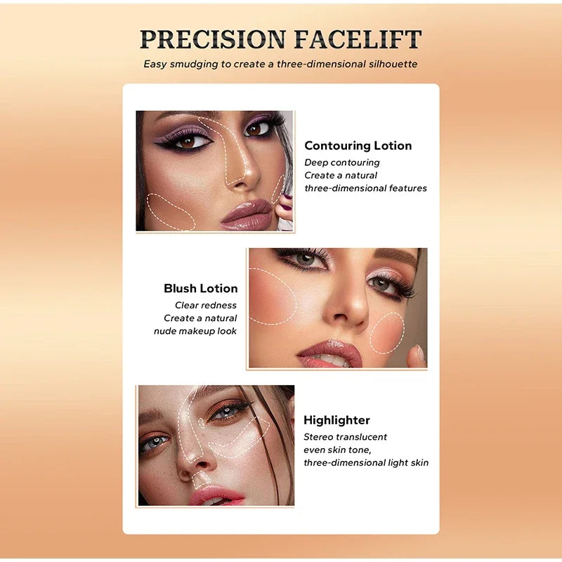 Liquid Blush Highlighter Pen Pearl Fine Shine Matte Naturally Brighten Multi-use Cheek Eye Tint Peach Blush Makeup korean blush