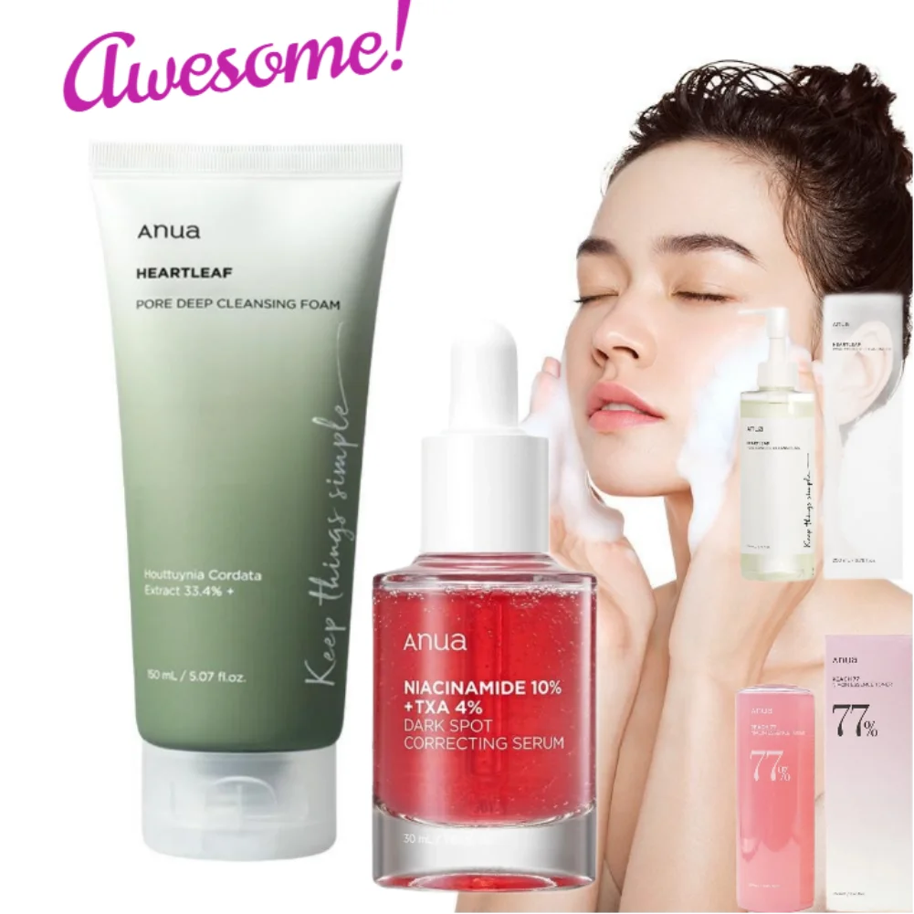 Anua Cleanser Heartleaf oil Facial Cleanser Korean Original Form Moisturizing Soothing Skin Care Heartleaf Oil Control Cleanser