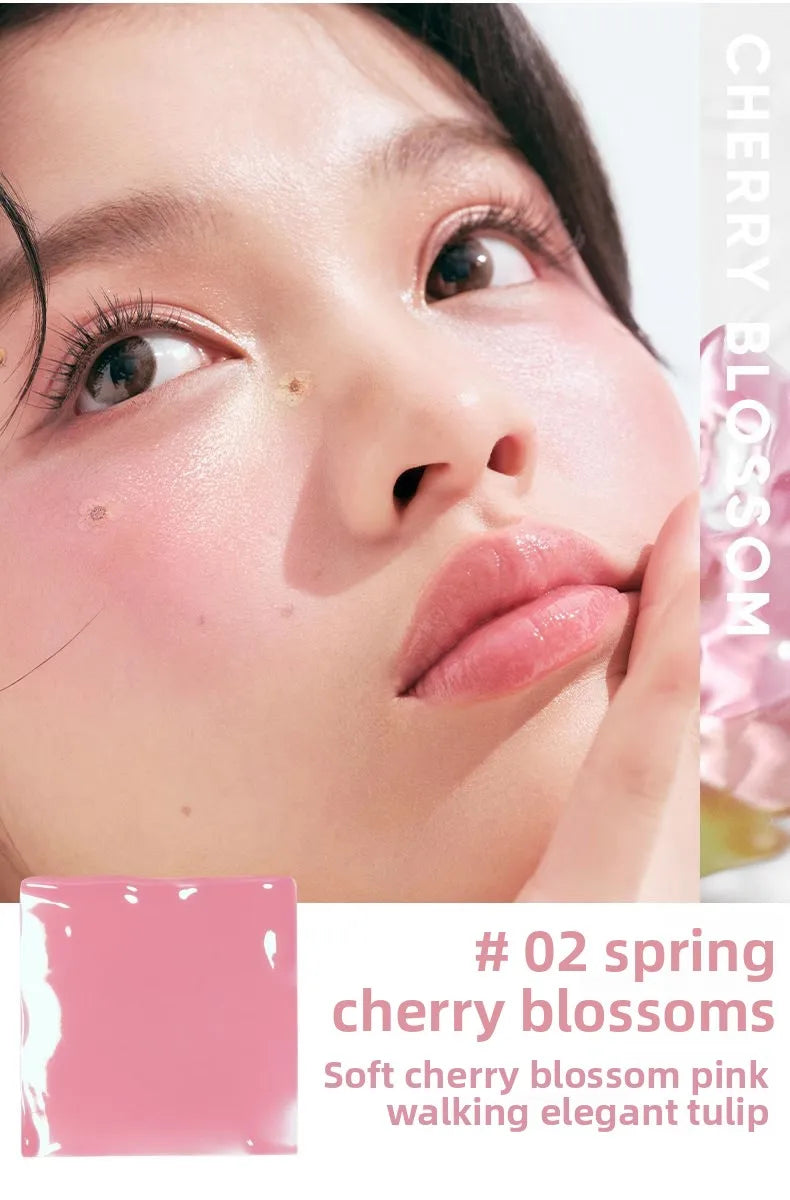 Judydoll Dewy Water Glow Cream Blush & Highlighter Stick Palette - Multi-Use, Buildable Color, Blurring Airy Effect for Face