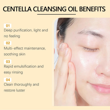Centella Cleansing Oil Facial Makeup Remover Moisturizing Face Refresher Cleaning Centella Asiatica Extract Vitamin E Skin Oil