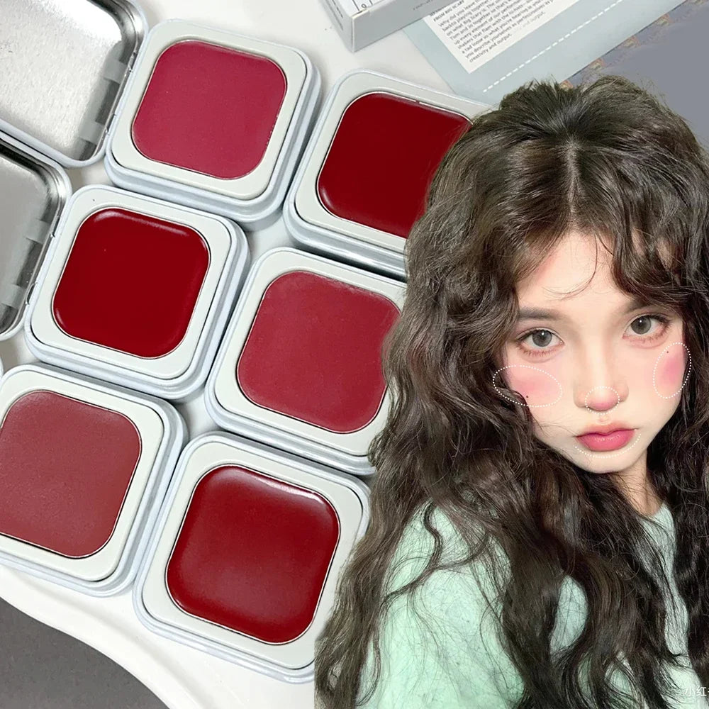 Multi-purpose Lipstick Blush Cream Waterproof Soft Moisturizing Lip Cheek Blush Tint Pigment Lasting Brightening Contour Makeup