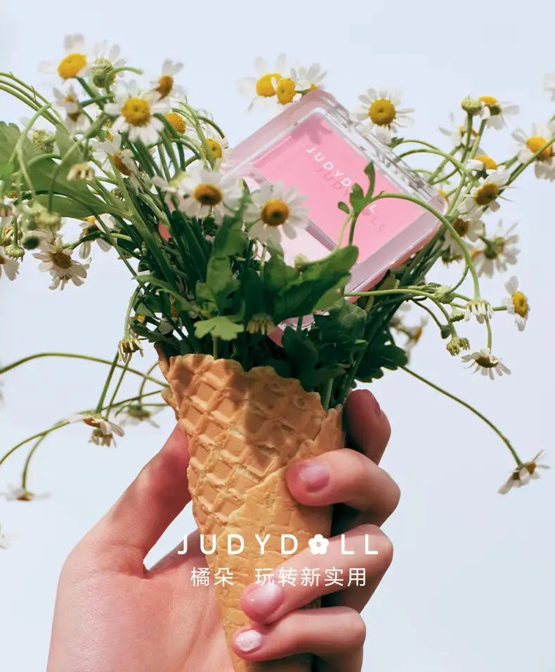 Judydoll Dewy Water Glow Cream Blush & Highlighter Stick Palette - Multi-Use, Buildable Color, Blurring Airy Effect for Face