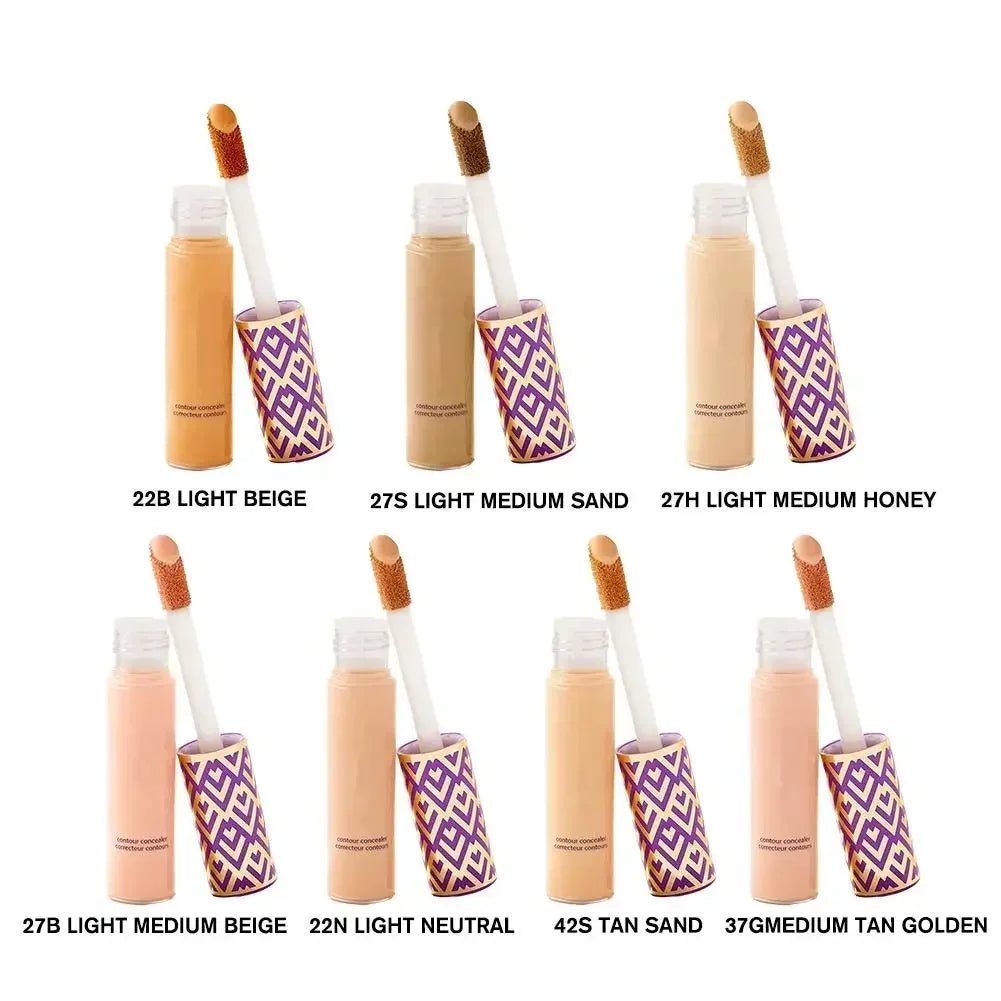 Waterproof Concealer Oil-control Liquid Foundation Covering Black Circles Blemishes Acne Marks Spots Face Contour Natural Makeup