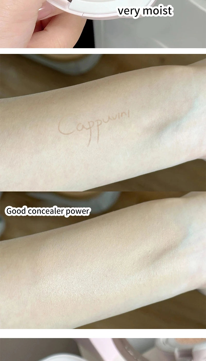 Moisturizing Concealer Air Cushion Natural Makeup Holding Water Resistant Cream Skin Foundation