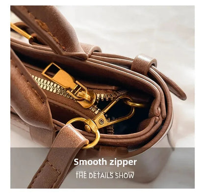 Fashionable Versatile Small Square Bag Women's Retro Crossbody Commuter Bag Ladies Handbag Soft Material Autumn Winter New Model