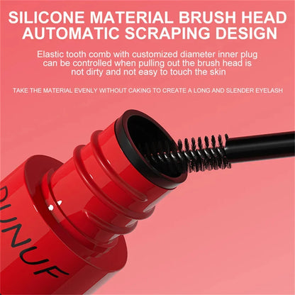 DUNUF Waterproof Mascara Eyelashes Lengthening Long Lasting Silky Lash Black Eyelashes Extension Make Up Beauty Eye Korean Cosmetic