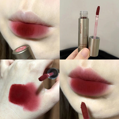 Single Velvet Matte Mist Lip Gloss,Waterproof Non-Stick Cup Lip Glaze Smudge Proof Not Fade Liquid Lipstick