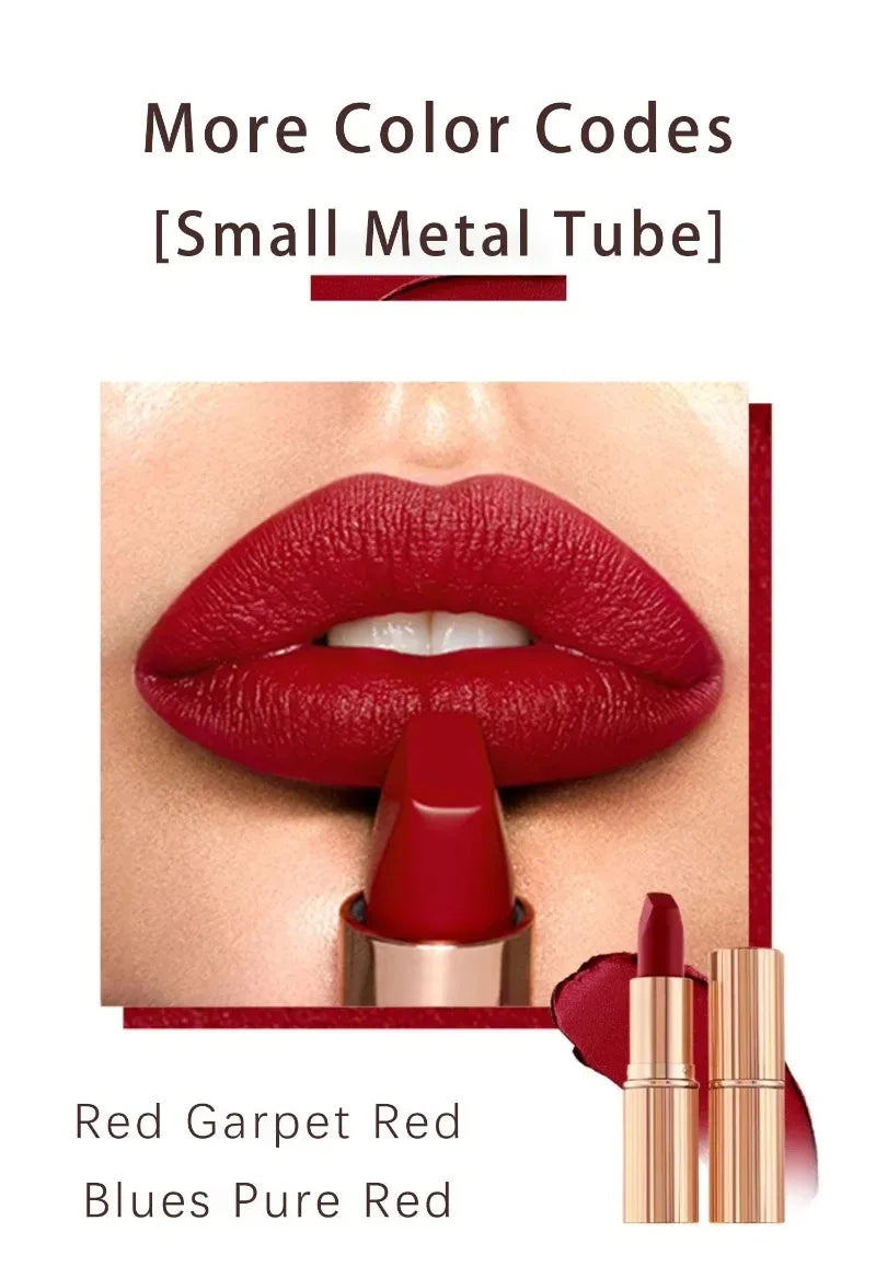 Charlotte Tilbury Shimmer Makeup Air Cushion Lip Gloss Small Gold Tube 7-color Lipstick Show Complexion Celebrity Same Makeup