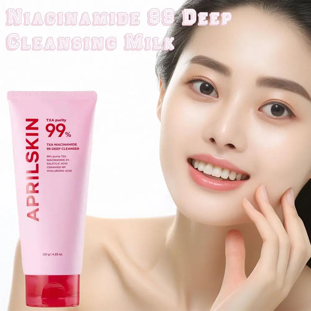 Pink TXA Purity 99% Microneedle Essence Facial Cleanser Toning Shot Serum Niacinamide Deep Cleaning APRILSKIN Korean Facial Skin