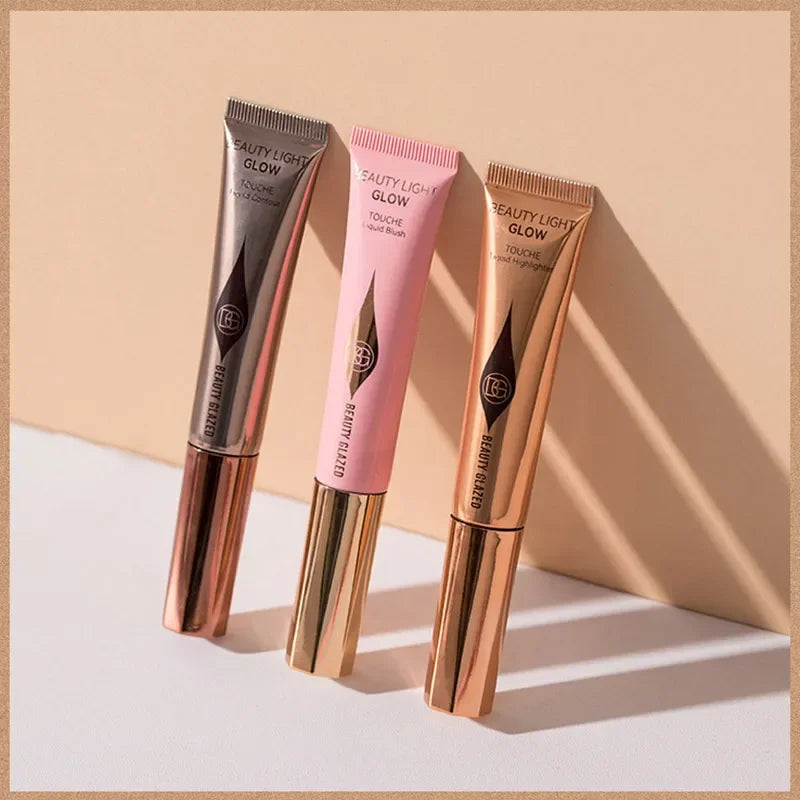 Liquid Blush Highlighter Pen Pearl Fine Shine Matte Naturally Brighten Multi-use Cheek Eye Tint Peach Blush Makeup korean blush