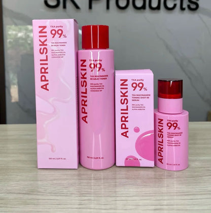 Pink TXA Purity 99% Microneedle Essence Facial Cleanser Toning Shot Serum Niacinamide Deep Cleaning APRILSKIN Korean Facial Skin