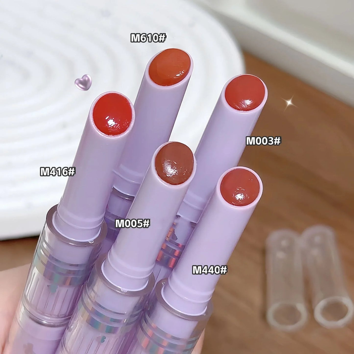 Mirror Glass Solid Lip Gloss Water Light Round Tube Lipstick Clear Oil Jelly Lip Glaze Natural Nude Moisturizing Makeup Tint