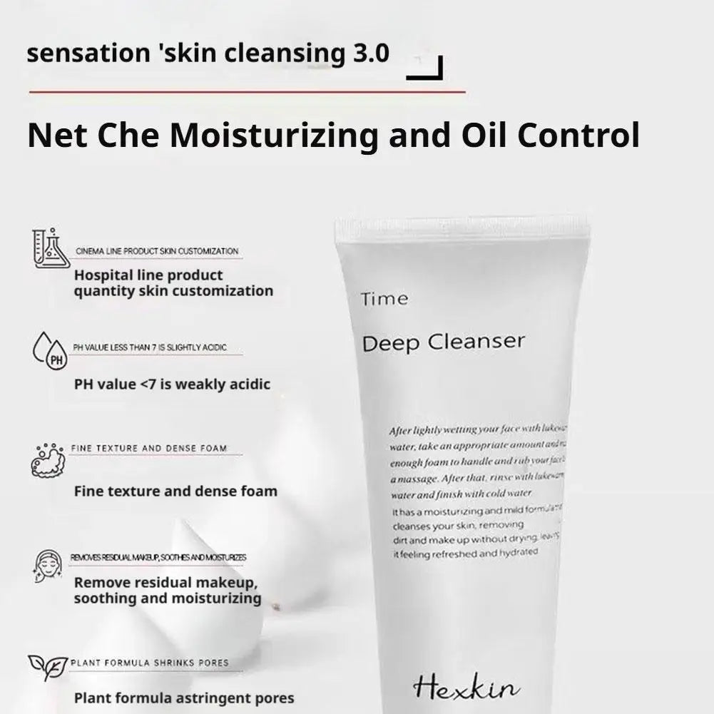 Korean Hexkin Efficient Cleansing Facial Cleanser Time Brightening Deep Get Rid Of Makeup Lavender Cornfower Extract Cleanser