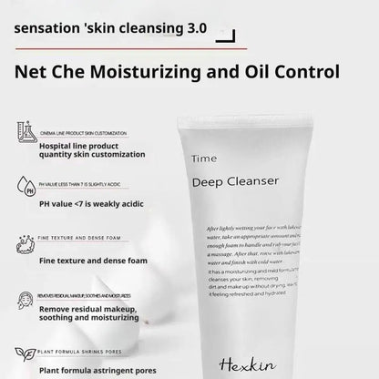 Korean Hexkin Efficient Cleansing Facial Cleanser Time Brightening Deep Get Rid Of Makeup Lavender Cornfower Extract Cleanser