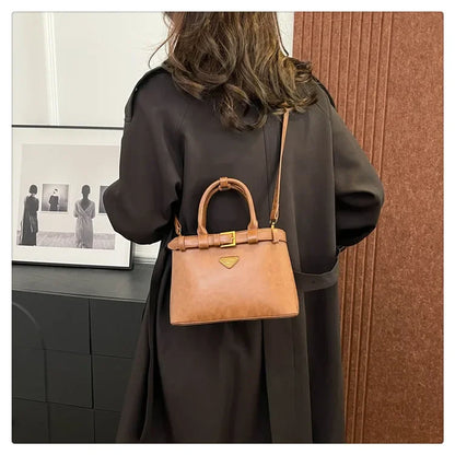 Fashionable Versatile Small Square Bag Women's Retro Crossbody Commuter Bag Ladies Handbag Soft Material Autumn Winter New Model