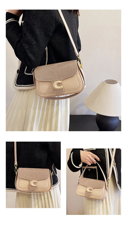 Stylish Quilted Women Messenger Bag - Waterproof Leather Crossbody Shoulder Bag With Adjustable Chain For Travel & Shopping