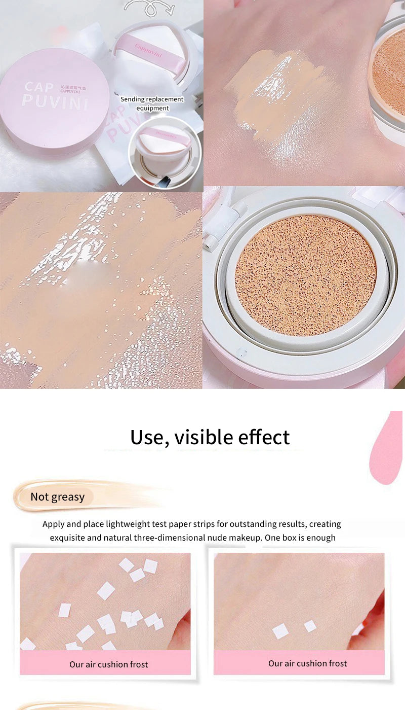 Moisturizing Concealer Air Cushion Natural Makeup Holding Water Resistant Cream Skin Foundation