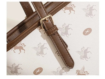 Popular and Versatile Leather Tote Bag with Large Capacity for Women 2024 New Fashion and Classic Computer Shoulder Handbag