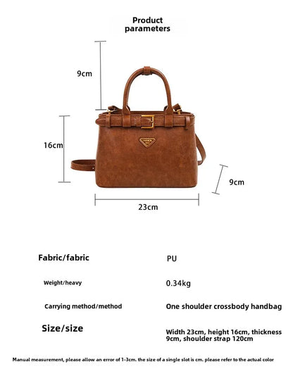 Fashionable Versatile Small Square Bag Women's Retro Crossbody Commuter Bag Ladies Handbag Soft Material Autumn Winter New Model