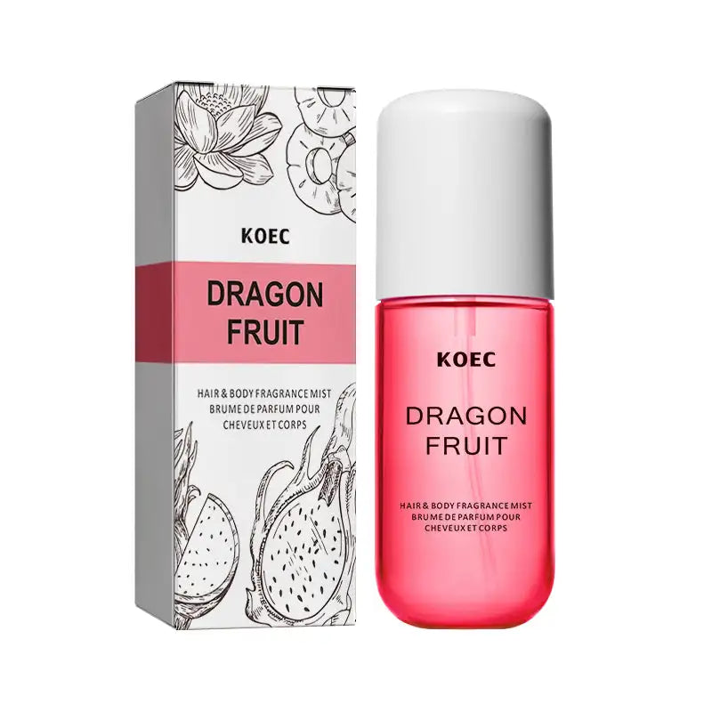 50ml KOEC Dragon Fruit Pink Fragrance Mist Perfume Moisturizing Refreshing Triple Notes Tropical Fruits Extract Propylene Glycol