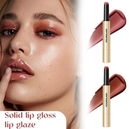 Hourglass Solid Lip Glaze Moisturizing Mirror Shine Lipstick Multi-color Suitable for Different Occasions and Makeup Looks