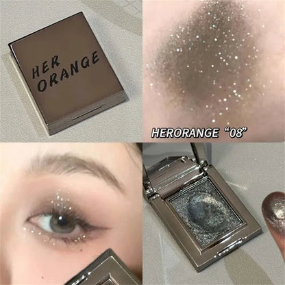 Diamond Monochrome Highlighter Eyeshadow Palette Chameleon Metallic Green Brighten Eye Shadow Fine Flash Eye Makeup Cosmetic