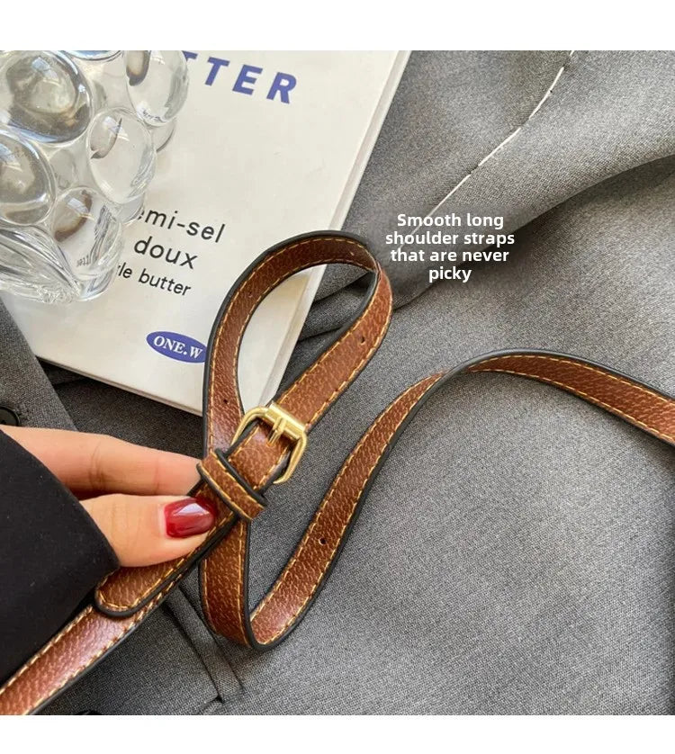 New Hot Sale Of The Season Fashionable Women's Plaid Canvas Dumpling Bag Crossbody Shoulder Bag Lightweight for Autumn Winter Ve