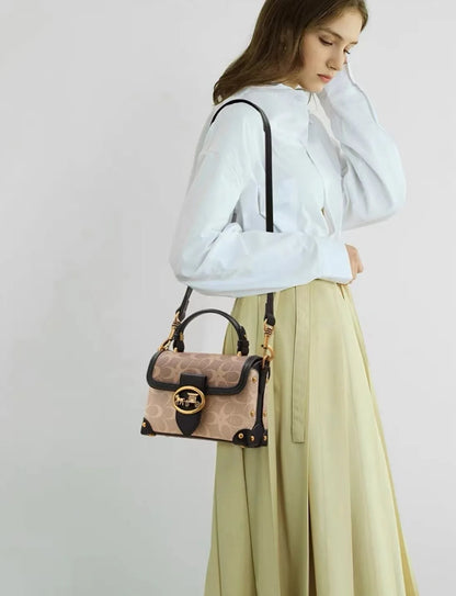 Brand premium women's bag graffiti box small square bag 2024 new autumn and winter designer handbag single shoulder crossbody ba