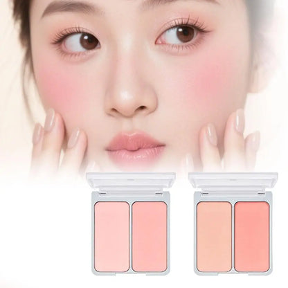 2aN Korean Two-color Blush Matte Brightening Low Saturation Shrinking And Expanding Natural Two-in-one Blush Makeup Cosmetics
