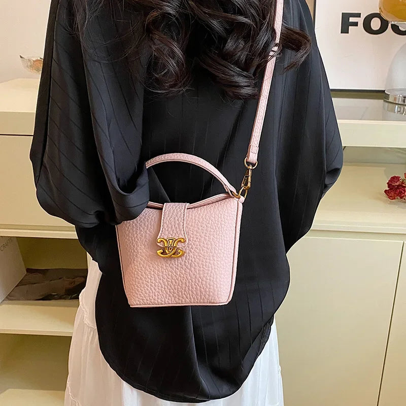 2025 New Arrival! Small Bucket Bag with Chic Design - Lightweight, Versatile Shoulder/Crossbody Carry, Small Fresh Aesthetic