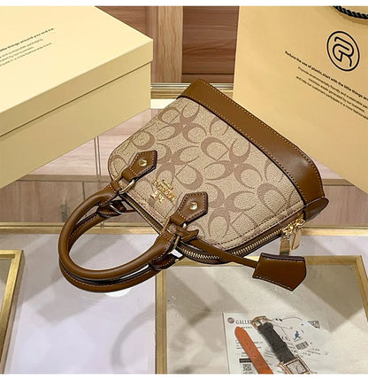 Brand women's handbag shell bag 2025 new high-end retro handbag shoulder bag versatile light luxury crossbody women's bag trend