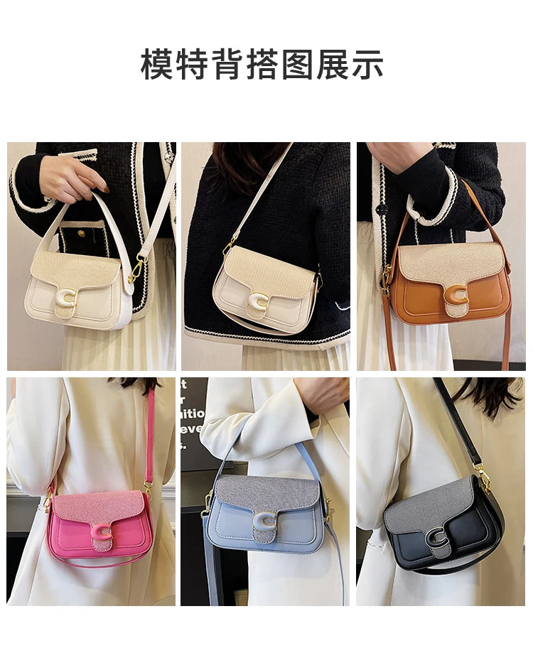 Stylish Quilted Women Messenger Bag - Waterproof Leather Crossbody Shoulder Bag With Adjustable Chain For Travel & Shopping