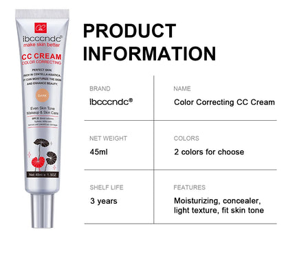 CC Cream Erborian Centella Correcting Makeup Before Moisturizing Waterproof Anti-sweat Concealer Lasting Women Makeup Foundation