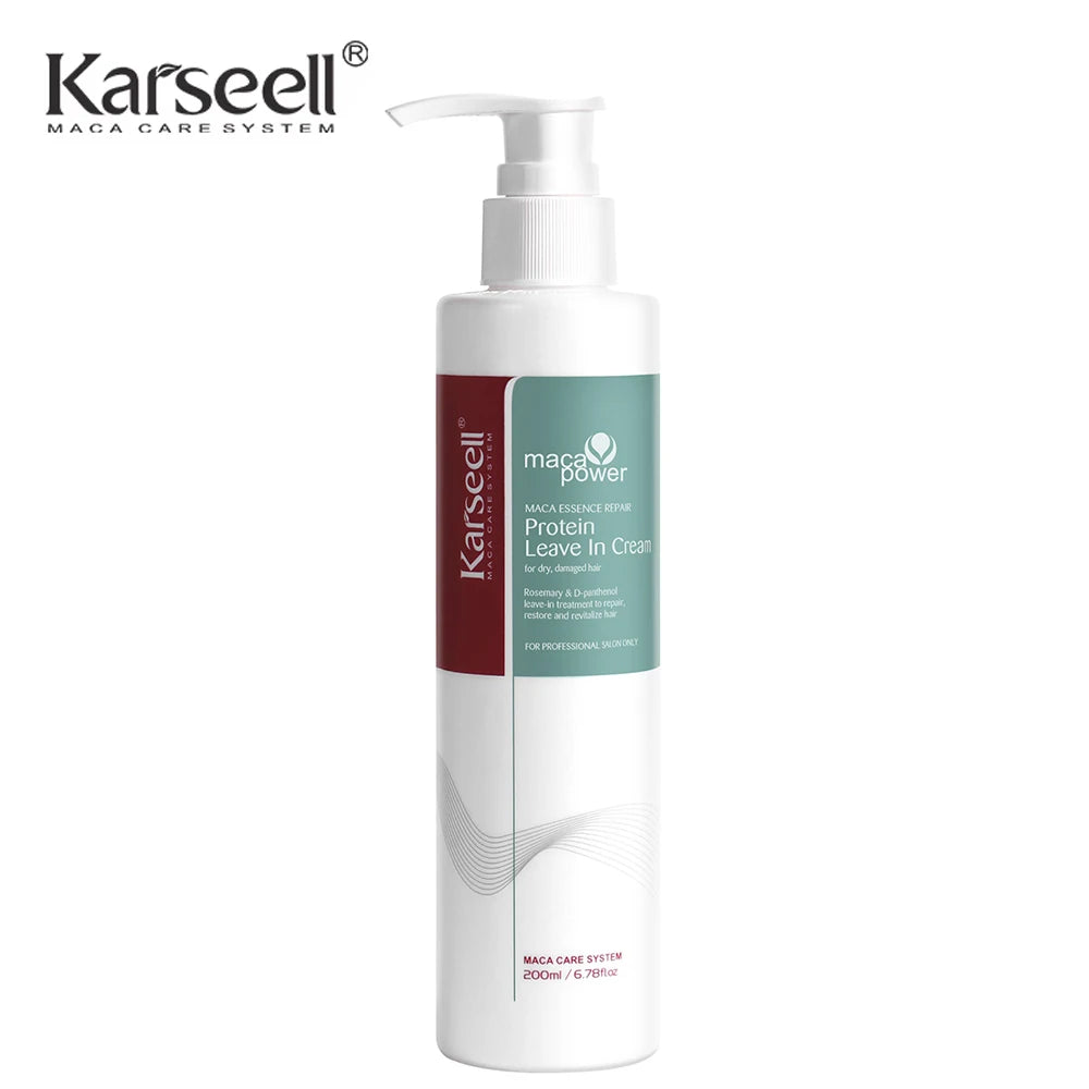 Original Karseell Volume Shampoo and Conditioner Argan Oil Moisturizing Smooth Leave in Cream Curl Defining Cream Hair Care Set