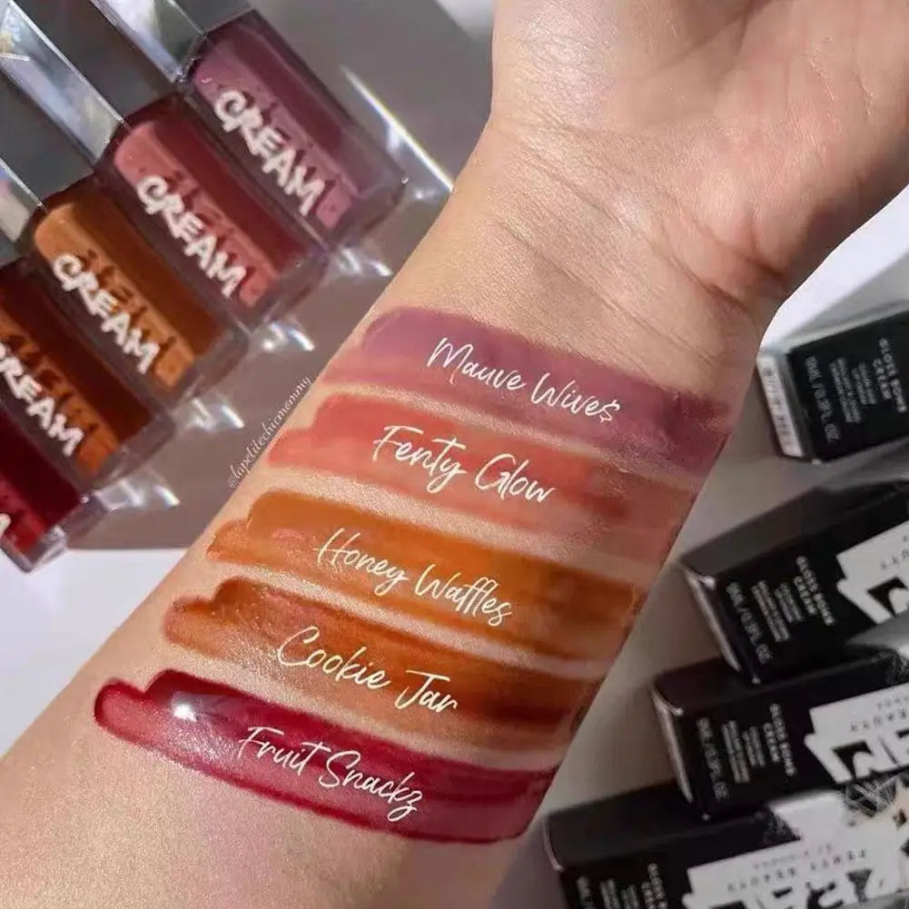 FENTYBEAUTY Cream Lipstick Gloss Bomb HONEY WAFFLES RIRI Sexy Lip Blam Loose Makeup Powder Shiny Lasting Brand High Gloss Repair