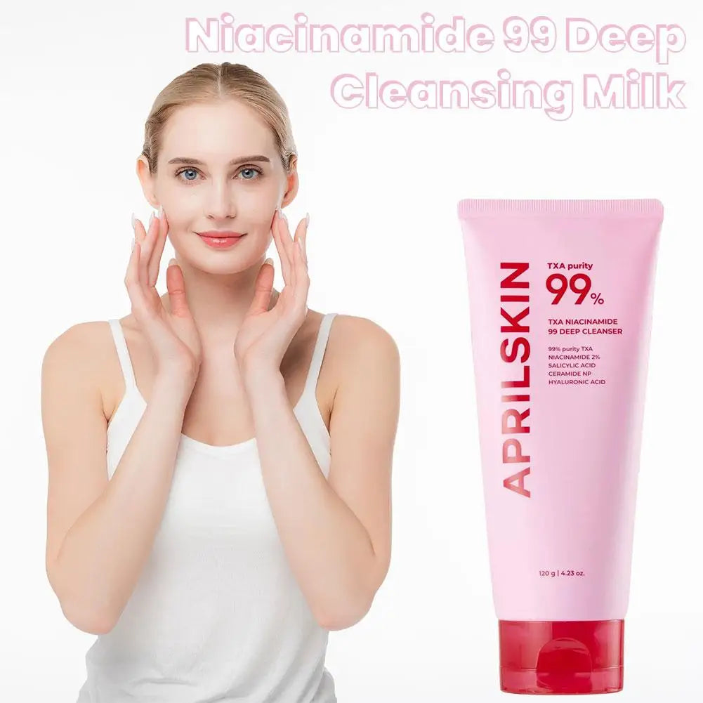 Pink TXA Purity 99% Microneedle Essence Facial Cleanser Toning Shot Serum Niacinamide Deep Cleaning APRILSKIN Korean Facial Skin