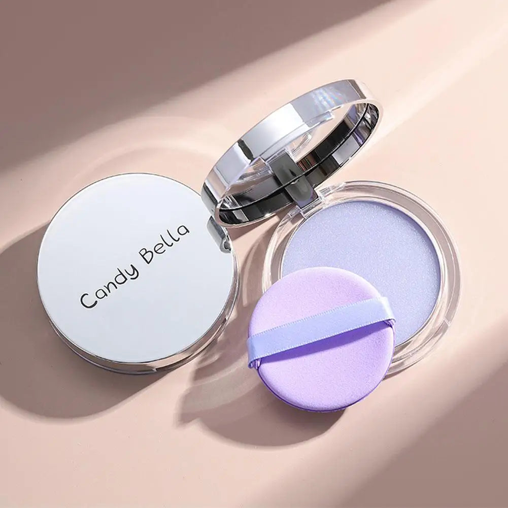 Lavender Pressed Powder Matte Powder Lasting Oil Control Full Coverage Face Compact Setting Powder Makeup Foundation Cosmetics