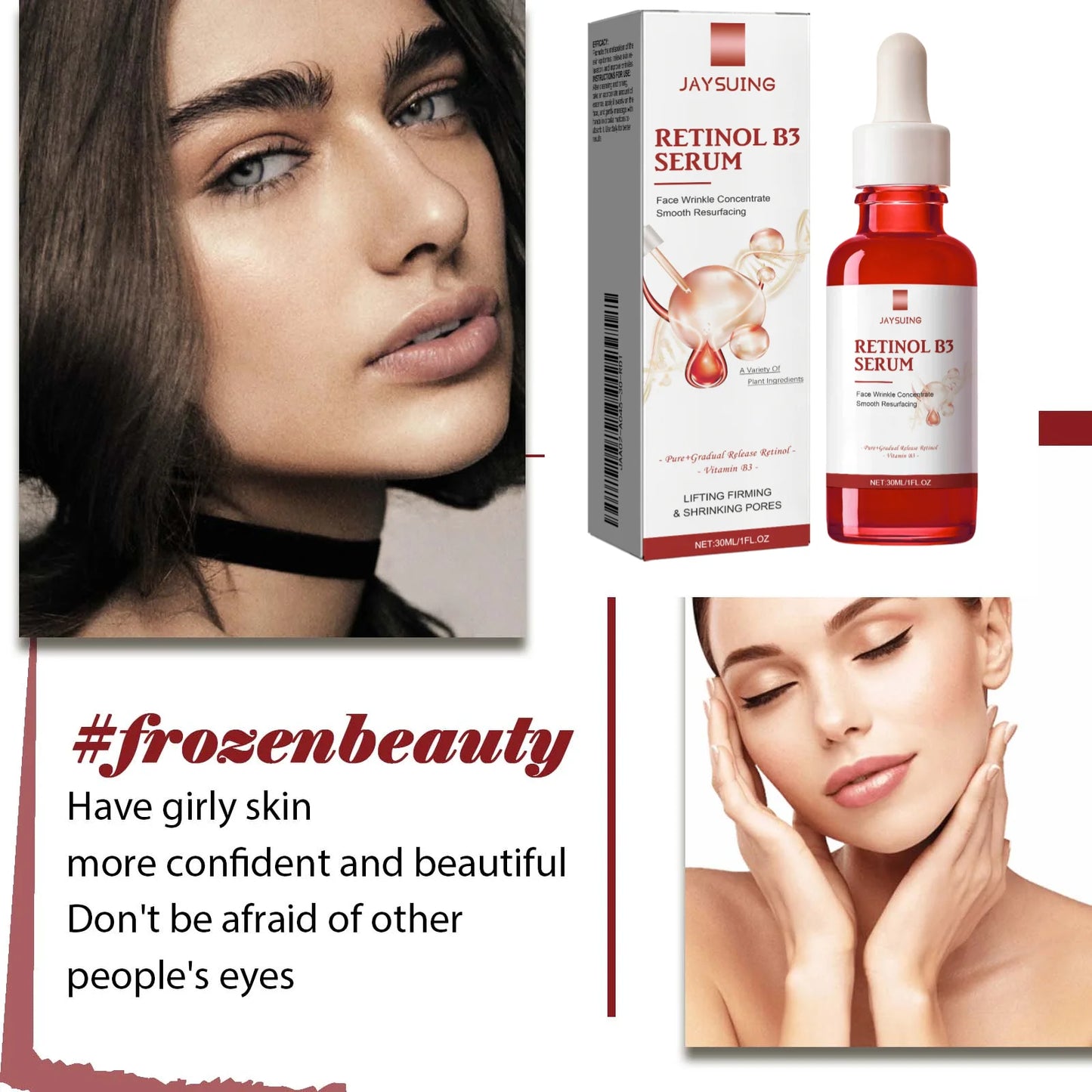 Retinol B3 Brightening Essence Reduce Fine Lines Inhibit Melanin Production Antioxidant Smooth Skin Moisturizing Facial Serum