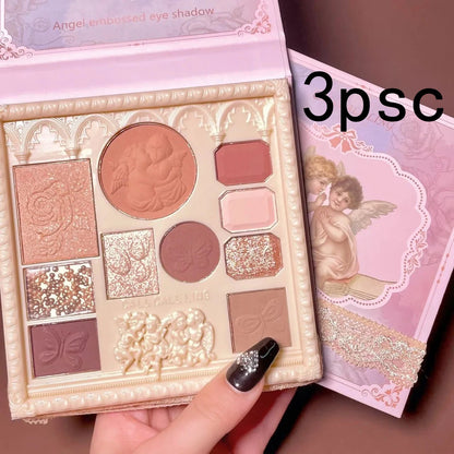 Angel Embossed Eyeshadow Blush Highlight All-in-One Makeup Eyeshadow Palette
