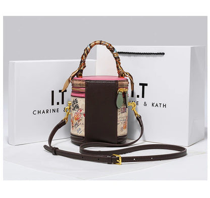 Women's handbag 2023 new fashion designer cylinder bag handbag single shoulder crossbody women's bag small bag