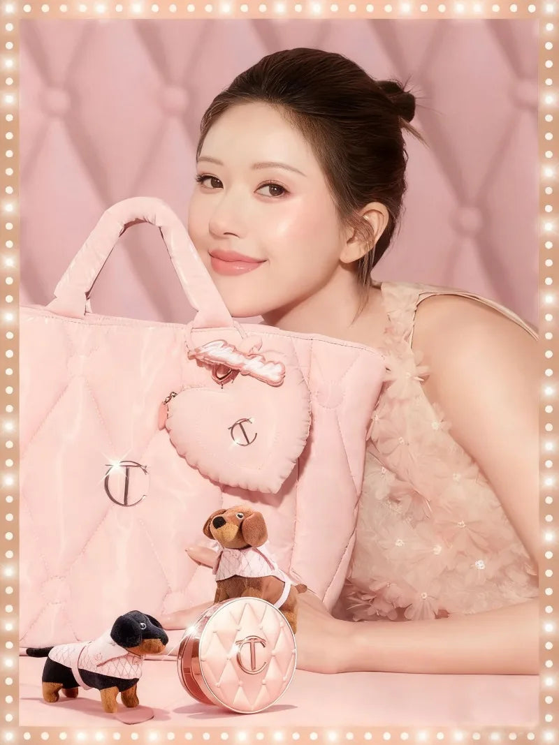 Charlotte Tilbury Heart Shape Double Splicing Two Colors Powder Blusher Powder Unique Design Makeup Products Star Powder Blusher