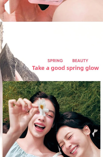 Judydoll Dewy Water Glow Cream Blush & Highlighter Stick Palette - Multi-Use, Buildable Color, Blurring Airy Effect for Face