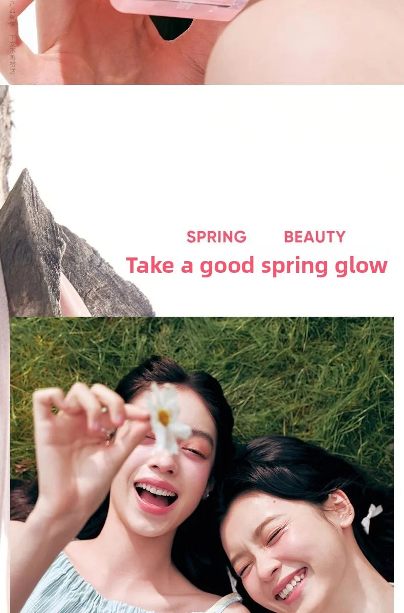 Judydoll Dewy Water Glow Cream Blush & Highlighter Stick Palette - Multi-Use, Buildable Color, Blurring Airy Effect for Face