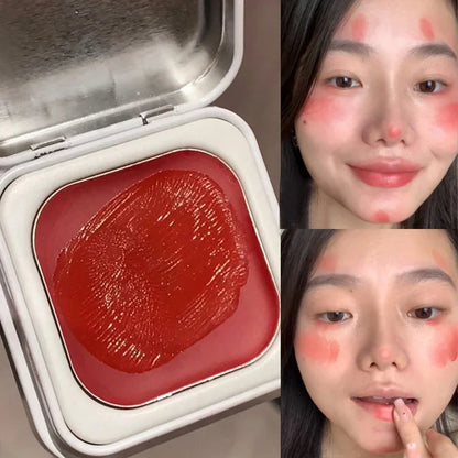 Multi-purpose Lipstick Blush Cream Waterproof Soft Moisturizing Lip Cheek Blush Tint Pigment Lasting Brightening Contour Makeup
