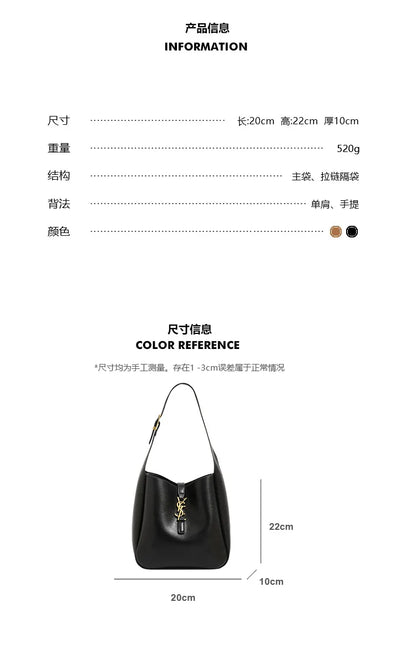 Yangshulin New ROSE Same Style Underarm Bag Water Bucket Bag Large Capacity Single Shoulder Commuter Female