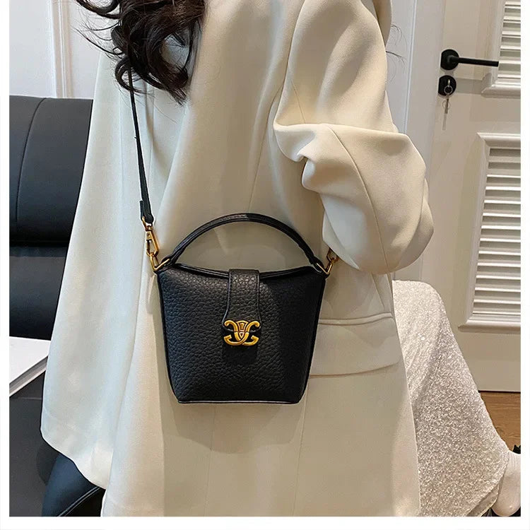 2025 New Arrival! Small Bucket Bag with Chic Design - Lightweight, Versatile Shoulder/Crossbody Carry, Small Fresh Aesthetic
