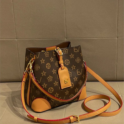Light luxury brand handbag 2024 new autumn and winter high-end fashion designer bucket bag, single shoulder crossbody bag