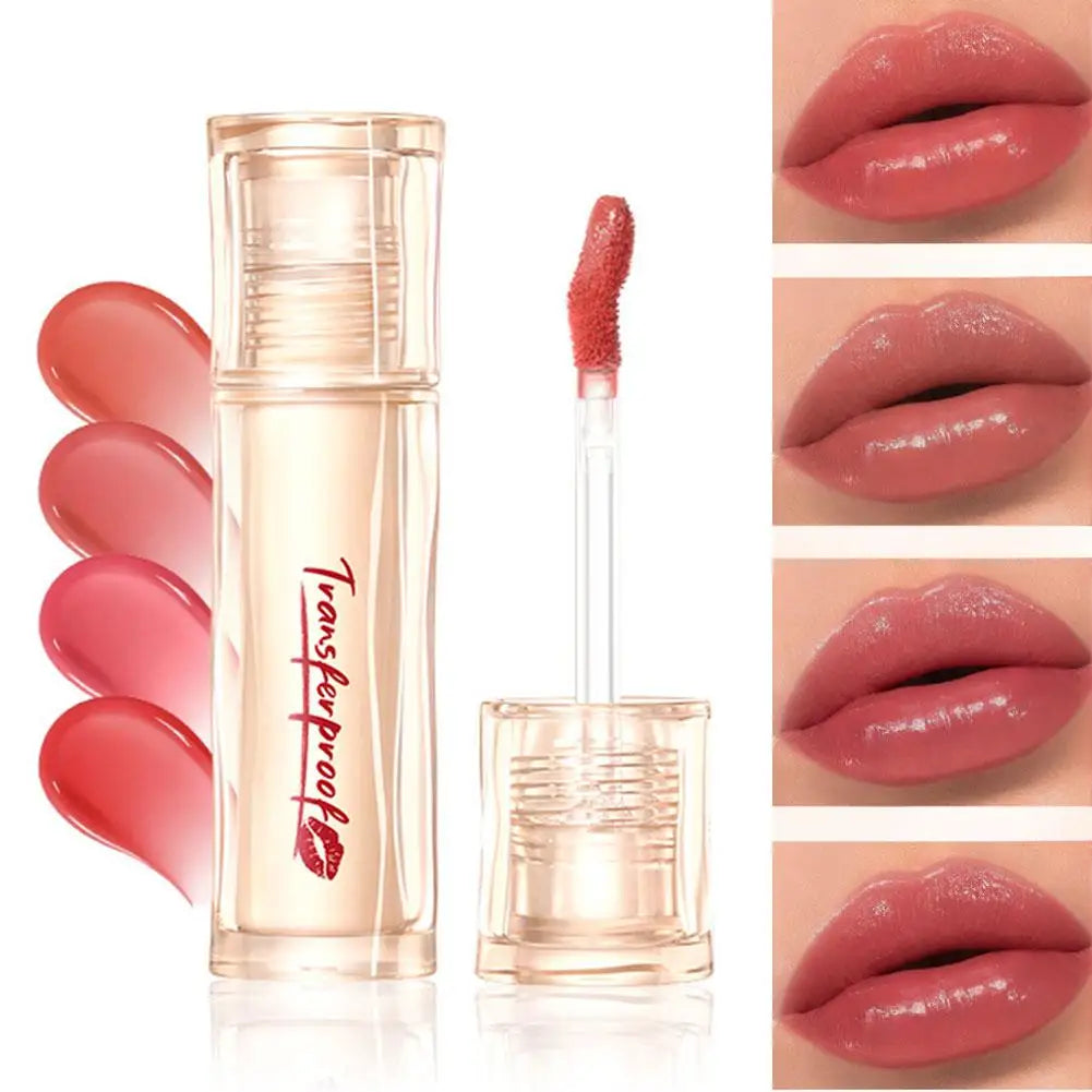 Moisturizing non-stick cup lip glaze long lasting natural Mirror Water Gloss Lipstick Lip beauty Makeup Cosmetics