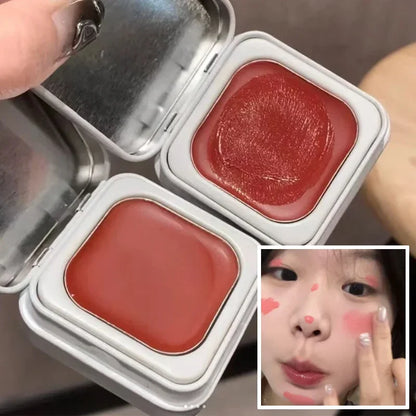Multi-purpose Lipstick Blush Cream Waterproof Soft Moisturizing Lip Cheek Blush Tint Pigment Lasting Brightening Contour Makeup
