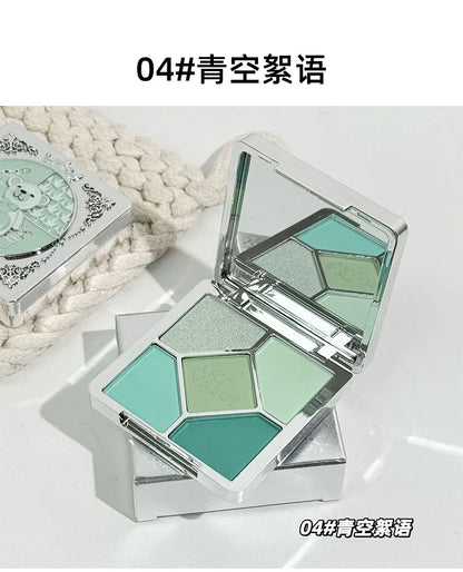 Eyeshadow Palette Blush Highlight Makeup Pearly Highgloss Shimmer Pink Brown Earth Color Fine Sequins Eye Shadow